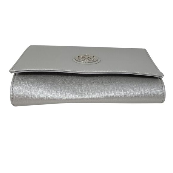 CXL by Christian Lacroix Paris Caviar Clutch Silver Detachable Chain NWT ($78) - Picture 5 of 10